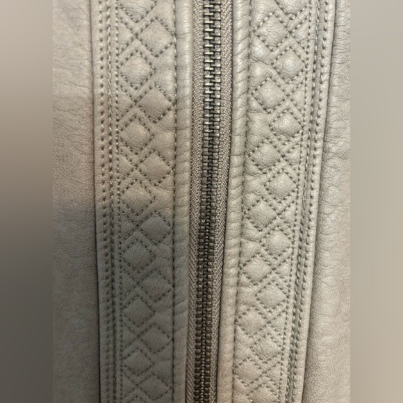 Christopher & Banks Taupe Faux Leather Jacket Size Medium - Picture 6 of 8